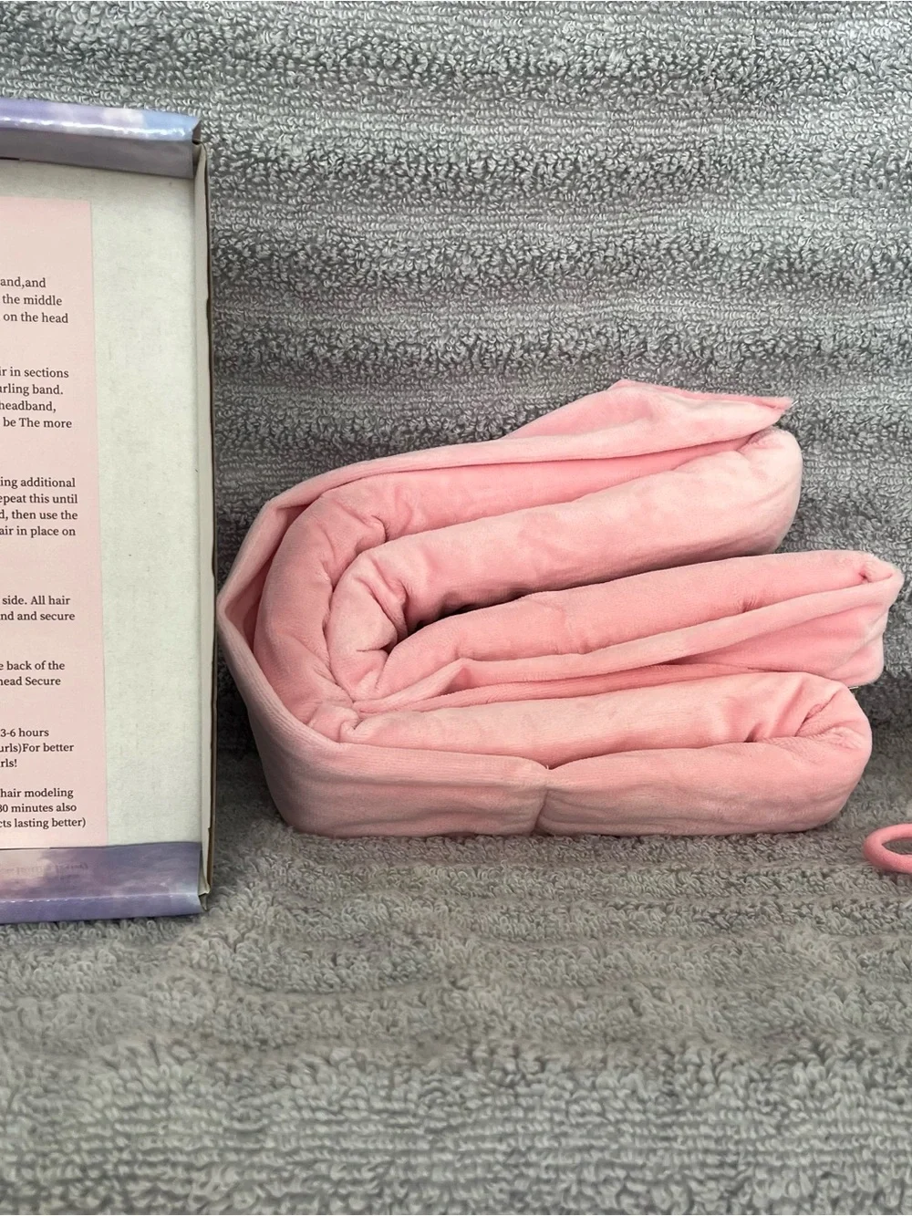 New in Box Heatless Curling Rod Headband Set – Pink Velvet